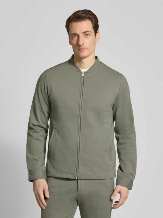 Zdjęcie produktu Kurtka o kroju slim fit ze stójką i zamkiem błyskawicznym lindbergh Oliwkowy