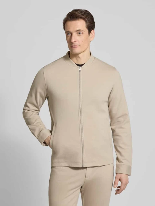Zdjęcie produktu Kurtka o kroju slim fit ze stójką i zamkiem błyskawicznym lindbergh Piaskowy
