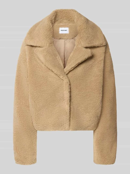 Zdjęcie produktu Kurtka o krótkim kroju z futerka model 'Nati' Noisy May Camel