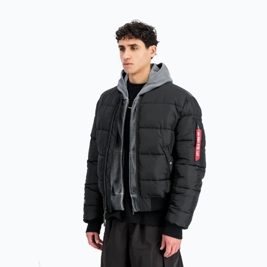 Zdjęcie produktu Kurtka ociepalana męska Alpha Industries MA-1 Logo Puffer Bomber black