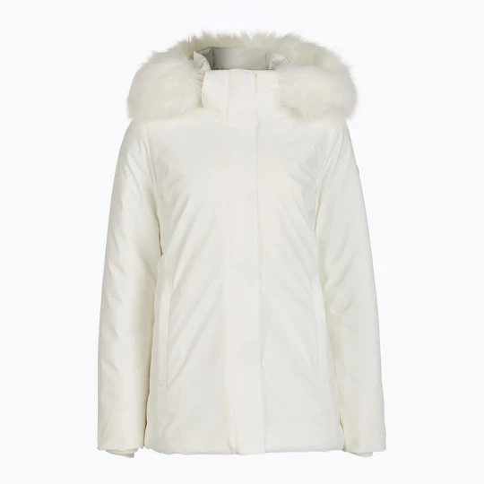 Zdjęcie produktu Kurtka ocieplana damska CMP 35K3626F Zip Hood Synthetic Fur b.co gesso/blue ink Biały