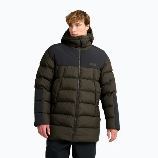 Zdjęcie produktu Kurtka ocieplana męska Jack Wolfskin Icy Hollow Hooded obsidian moss Zielony