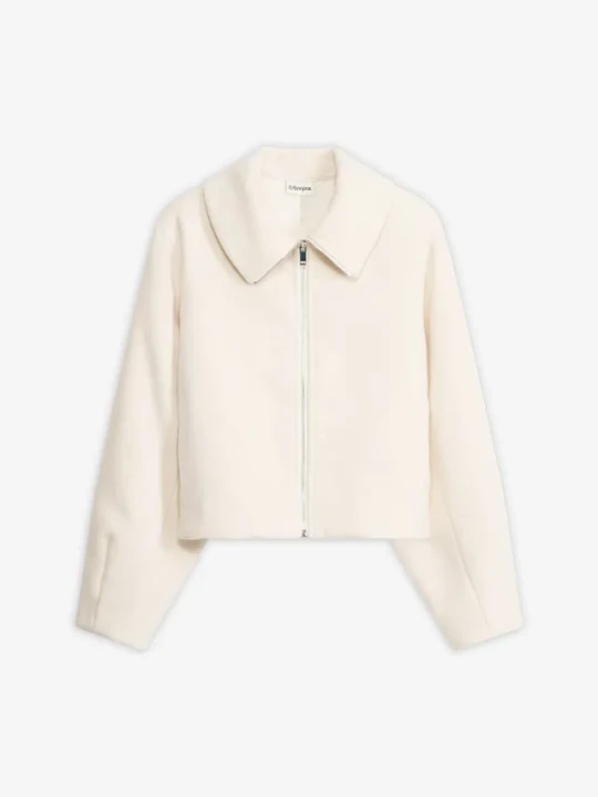 Zdjęcie produktu Kurtka oversize na podszewce BonPrix biały