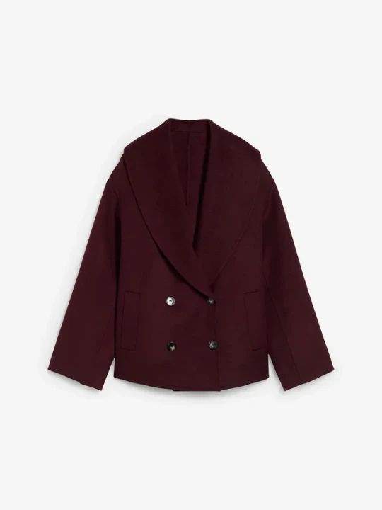 Zdjęcie produktu Kurtka oversize z miękkiej mieszanki wełny BonPrix czerwony