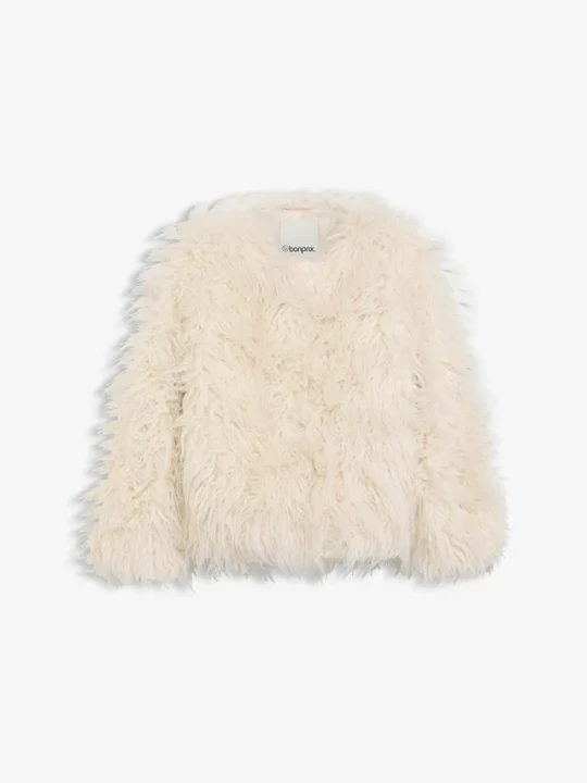 Zdjęcie produktu Kurtka oversize ze sztucznego futerka BonPrix biały