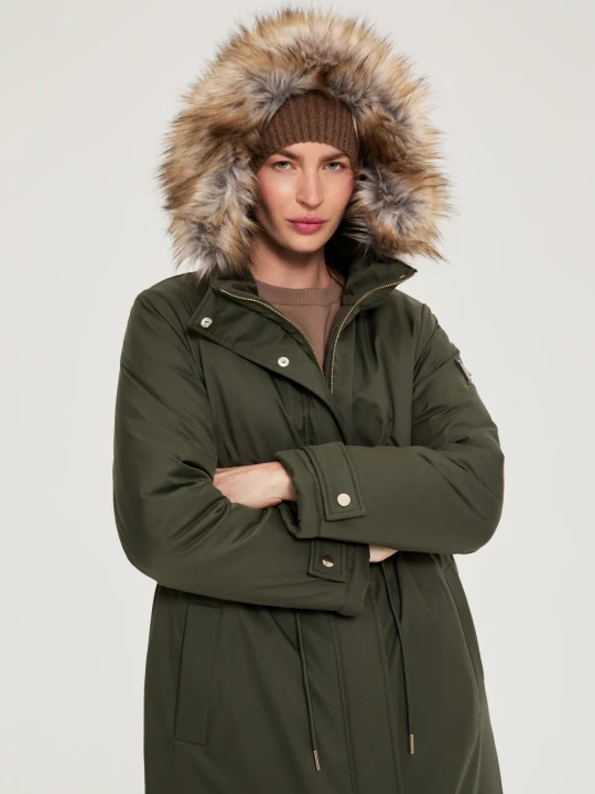 Zdjęcie produktu Kurtka parka z kapturem khaki Moodo