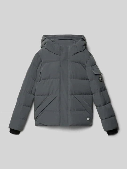 Zdjęcie produktu Kurtka pikowana o kroju regular fit z aplikacją z logo model ‘Camden’ Cars Antracytowy