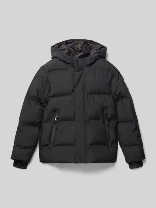 Zdjęcie produktu Kurtka pikowana o kroju regular fit z aplikacją z logo model ‘Fusion’ Jack&Jones Czarny