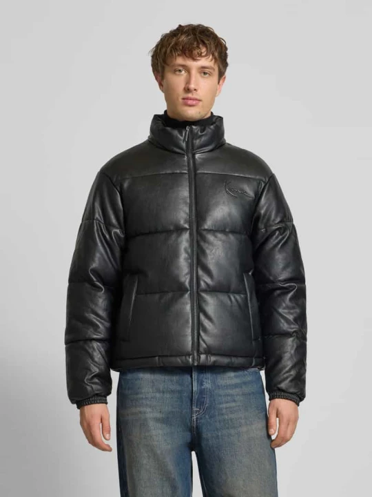Zdjęcie produktu Kurtka pikowana o kroju regular fit z czystej wiskozy model ‘Signature’ Karl Kani Czarny
