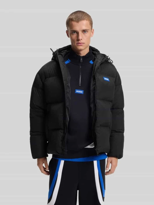 Zdjęcie produktu kurtka pikowana o kroju regular fit z kapturem model 'Bodo2541' Hugo czarny