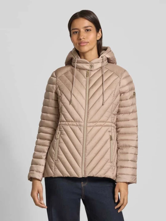 Zdjęcie produktu Kurtka pikowana o kroju regular fit z kapturem model ‘Chevron’ Michael Kors Beżowy