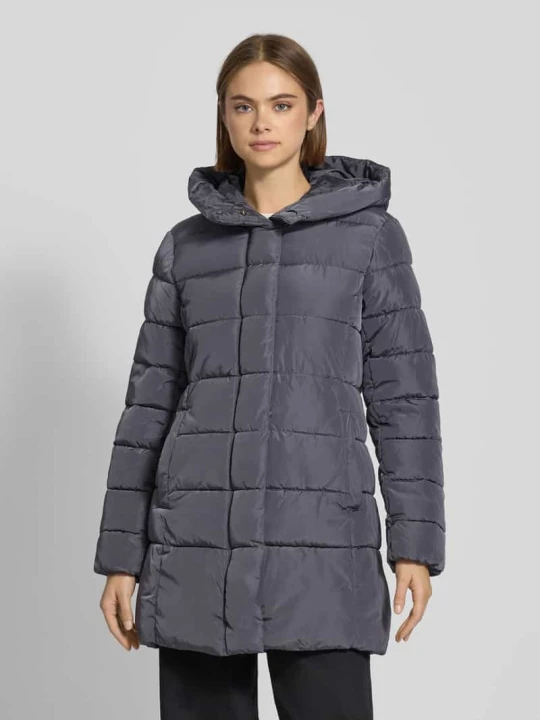 Zdjęcie produktu Kurtka pikowana o kroju regular fit z kapturem model ‘LINA’ Only Ciemnoszary