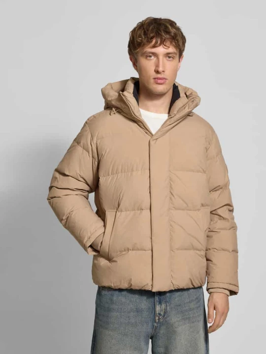 Zdjęcie produktu Kurtka pikowana o kroju regular fit z kapturem Tommy Jeans Beżowy