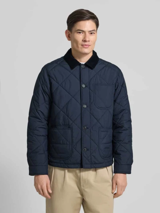 Zdjęcie produktu Kurtka pikowana o kroju regular fit z kołnierzykiem typu kent Polo Ralph Lauren Granatowy