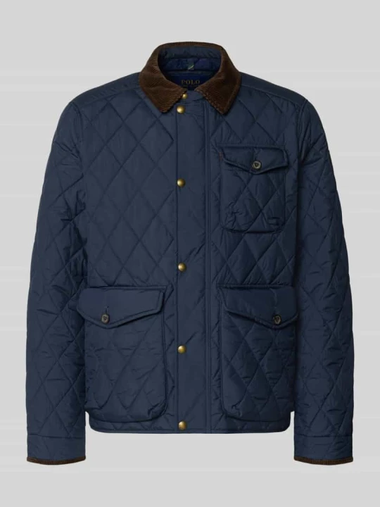 Zdjęcie produktu kurtka pikowana o kroju regular fit z listwą z zatrzaskami Polo Ralph Lauren Granatowy
