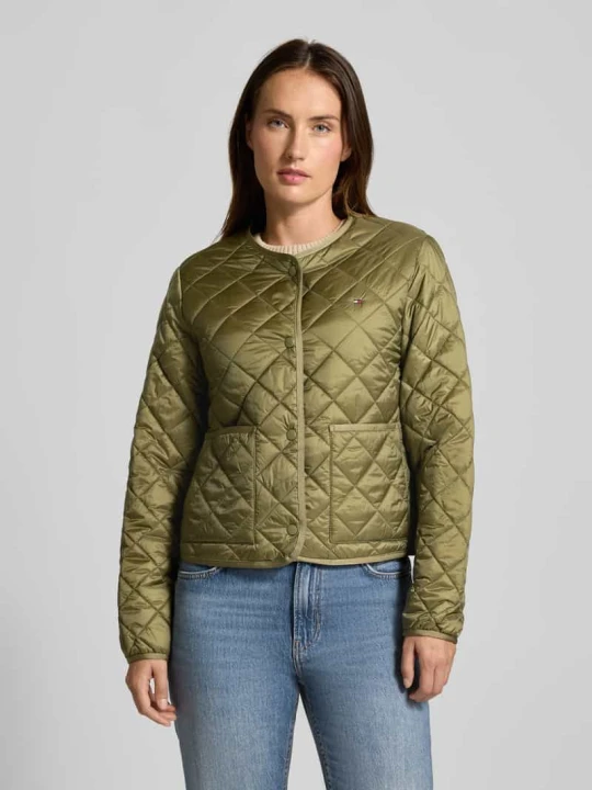 Zdjęcie produktu Kurtka pikowana o kroju regular fit z nakładanymi, wpuszczanymi kieszeniami Tommy Hilfiger Oliwkowy