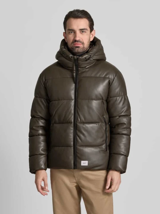 Zdjęcie produktu Kurtka w stylu puffer w kroju regular fit z naszywką z logo model 'Coen' khujo Khaki