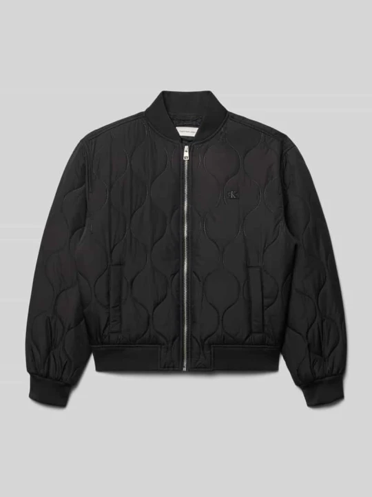 Zdjęcie produktu Kurtka pikowana o kroju regular fit z naszywką z logo model ‘Quilted’ Calvin Klein Jeans Czarny