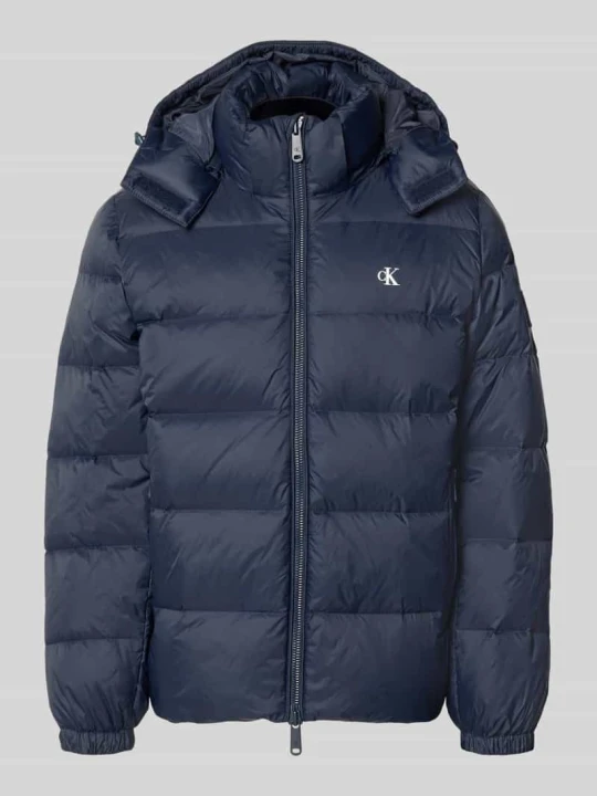 Zdjęcie produktu kurtka pikowana o kroju regular fit z odpinanym kapturem Calvin Klein Jeans Granatowy
