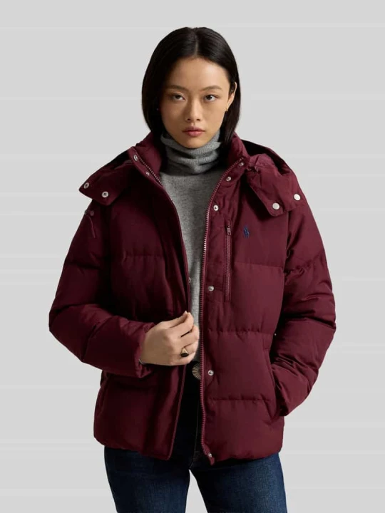 Zdjęcie produktu kurtka pikowana o kroju regular fit z odpinanym kapturem Polo Ralph Lauren Bordowy