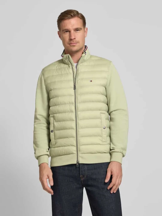Zdjęcie produktu kurtka pikowana o kroju regular fit z różnie strukturyzowanego materiału Tommy Hilfiger Trzcinowy
