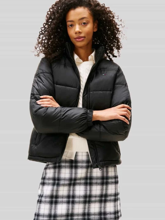 Zdjęcie produktu kurtka pikowana o kroju regular fit z ukrytym kapturem Tommy Jeans Czarny
