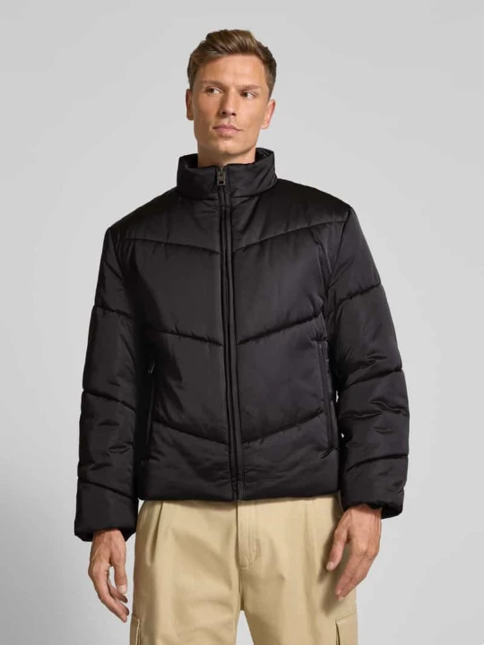 Zdjęcie produktu Kurtka pikowana o kroju regular fit z watowanej satyny model ‘BERO2531’ Hugo Czarny