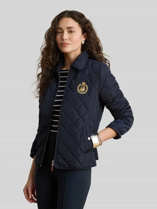 Zdjęcie produktu Kurtka pikowana o kroju regular fit z wyhaftowanym herbem Lauren Ralph Lauren Ciemnoniebieski