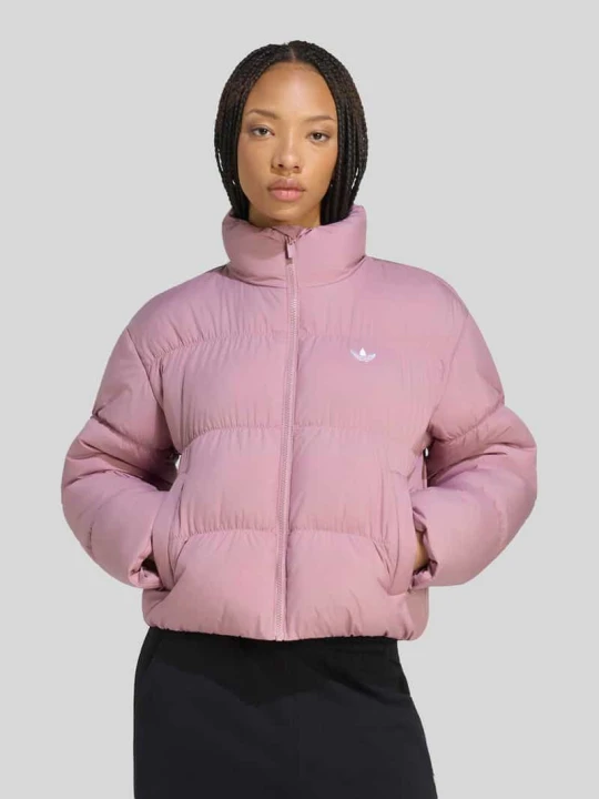 Zdjęcie produktu kurtka pikowana o kroju regular fit z wyhaftowanym logo adidas Originals Różowy