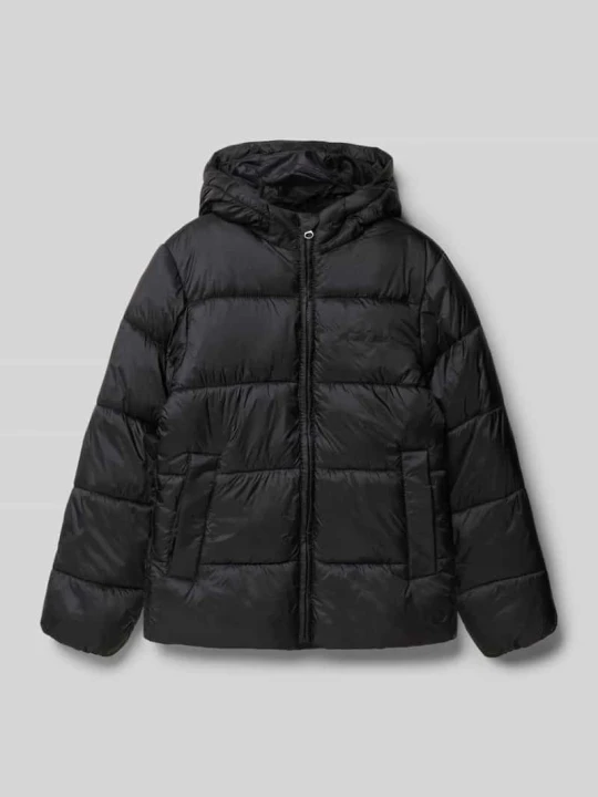 Zdjęcie produktu Kurtka pikowana o kroju regular fit z wyhaftowanym napisem model ‘Jorno’ Jack&Jones Czarny