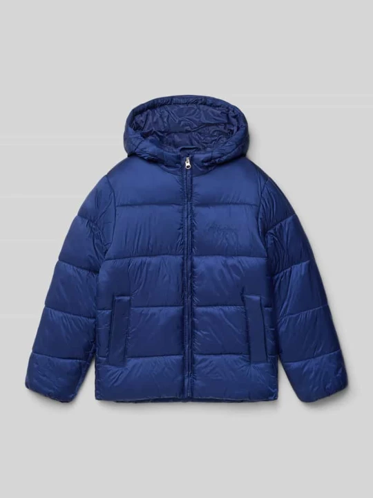 Zdjęcie produktu Kurtka pikowana o kroju regular fit z wyhaftowanym napisem model ‘Jorno’ Jack&Jones Niebieski