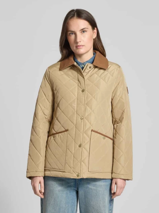 Zdjęcie produktu Kurtka pikowana o kroju regular fit z wykładanym kołnierzem Lauren Ralph Lauren Piaskowy