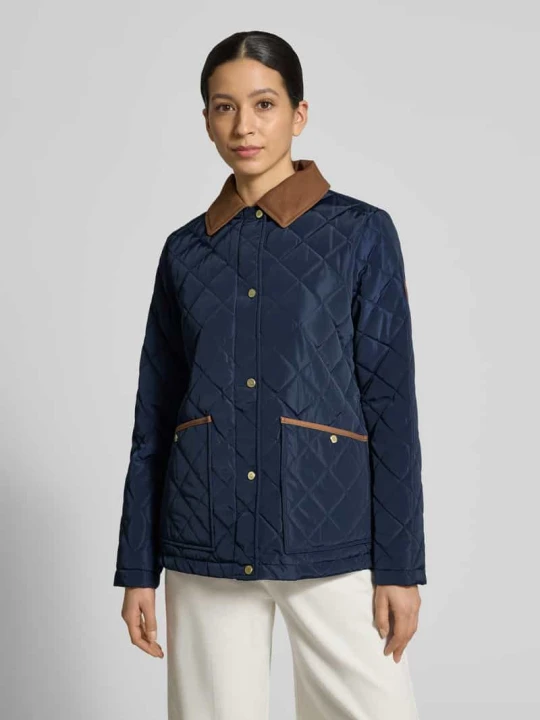 Zdjęcie produktu Kurtka pikowana o kroju regular fit z wykładanym kołnierzem Lauren Ralph Lauren Granatowy
