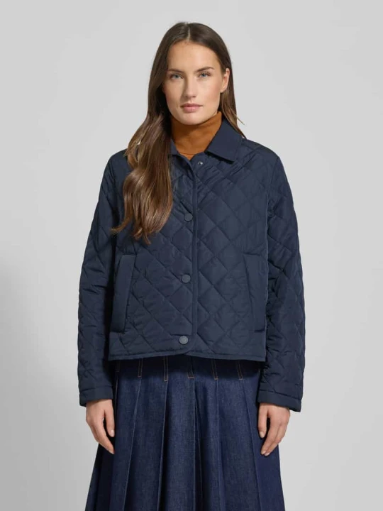 Zdjęcie produktu Kurtka pikowana o kroju regular fit z wykładanym kołnierzem Model 'GELO' Weekend Max Mara Granatowy