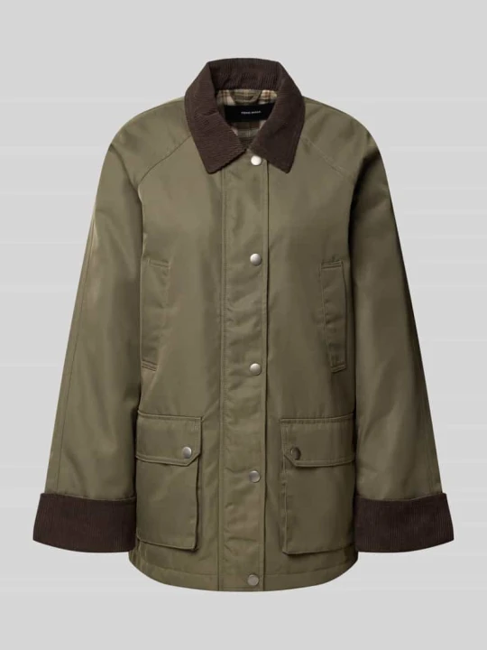 Zdjęcie produktu kurtka pikowana o kroju regular fit z wykładanym kołnierzem model 'WALES' Vero Moda Oliwkowy