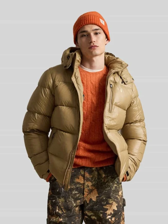 Zdjęcie produktu kurtka pikowana o kroju regular fit z zamkiem błyskawicznym dwustronnym Polo Ralph Lauren Jasnobrązowy