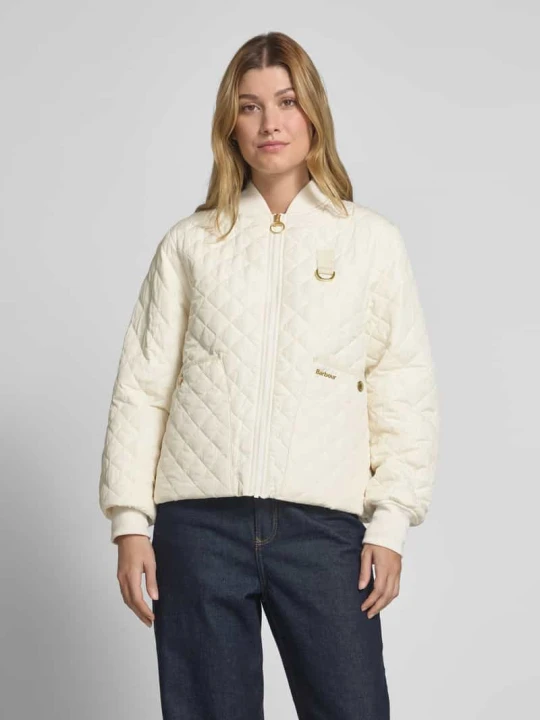 Zdjęcie produktu Kurtka pikowana o kroju regular fit zapinana na zamek błyskawiczny model ‘REYNA’ Barbour Biały