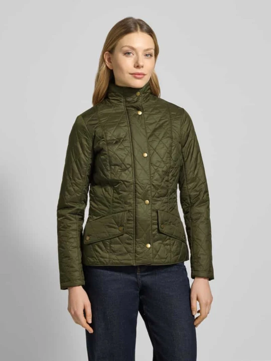 Zdjęcie produktu Kurtka pikowana o kroju regular fit ze stójką model 'FLYWEIGHT' Barbour Oliwkowy