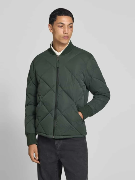 Zdjęcie produktu kurtka pikowana o kroju regular fit ze stójką Superdry Ciemnozielony