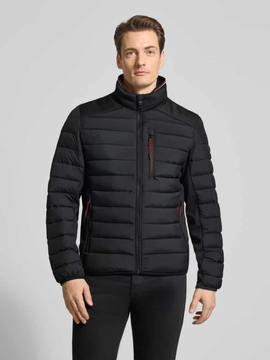 Zdjęcie produktu Kurtka pikowana o kroju regular fit ze stójką Tom Tailor Czarny