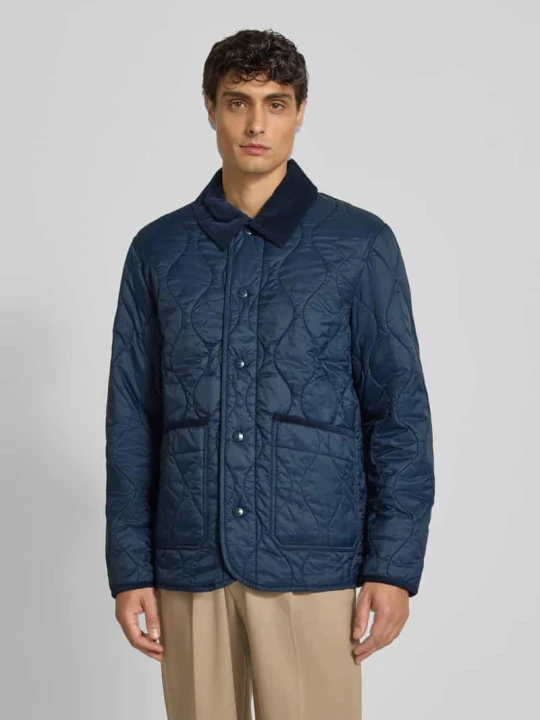Zdjęcie produktu Kurtka pikowana o kroju regular fit ze sztruksowym kołnierzem Tommy Hilfiger Granatowy
