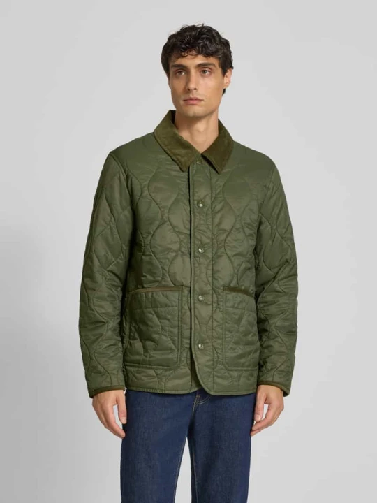Zdjęcie produktu Kurtka pikowana o kroju regular fit ze sztruksowym kołnierzem Tommy Hilfiger Oliwkowy