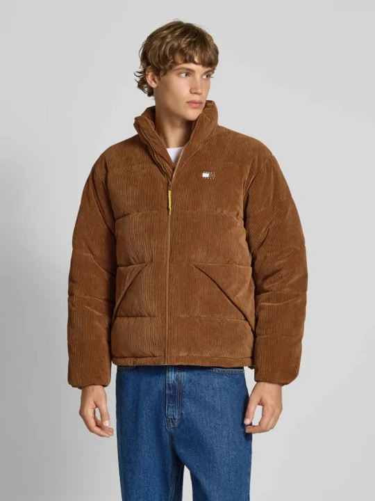 Zdjęcie produktu Kurtka puchowa z sztruksu o kroju relaxed fit Tommy Jeans Jasnobrązowy