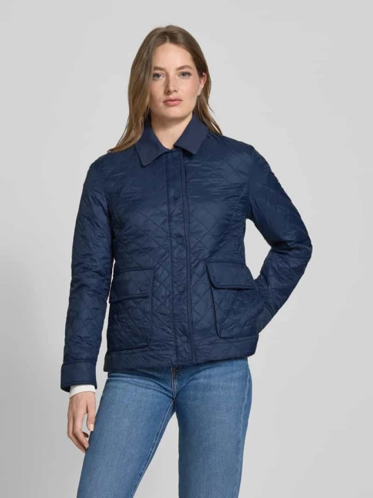 Zdjęcie produktu Kurtka pikowana o kroju shaped z kieszeniami z patkami Tommy Hilfiger Granatowy