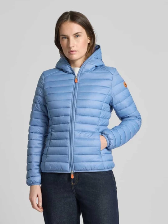 Zdjęcie produktu Kurtka pikowana o kroju slim fit z dwukierunkowym zamkiem błyskawicznym model 'Daisy' Save The Duck Błękitny