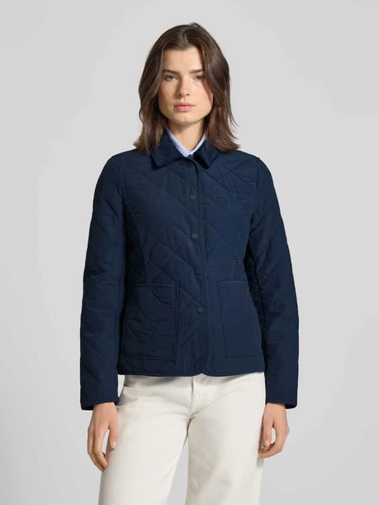 Zdjęcie produktu Kurtka pikowana o kroju slim fit z mieszanki bawełny Tommy Hilfiger Granatowy