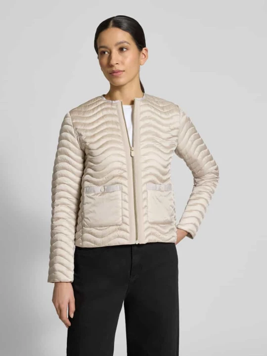 Zdjęcie produktu Pikowana kurtka krój slim fit z naszywanymi kieszeniami model 'Tamina' Save The Duck Piaskowy