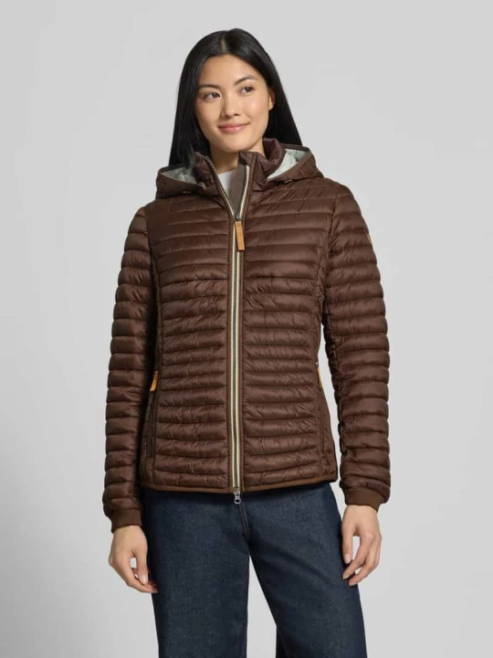 Zdjęcie produktu kurtka pikowana o kroju slim fit z zamkiem błyskawicznym dwustronnym Camel Active Ciemnobrązowy