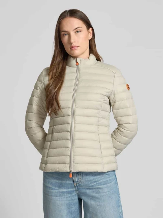 Zdjęcie produktu Kurtka pikowana o kroju krój slim fit z ocieplaną stójką model 'Carly' Save The Duck Beżowy