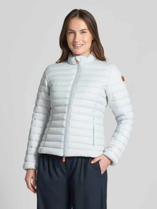 Zdjęcie produktu Kurtka pikowana o kroju slim fit z ocieplaną stójką model 'Carly' Save The Duck Kamienny